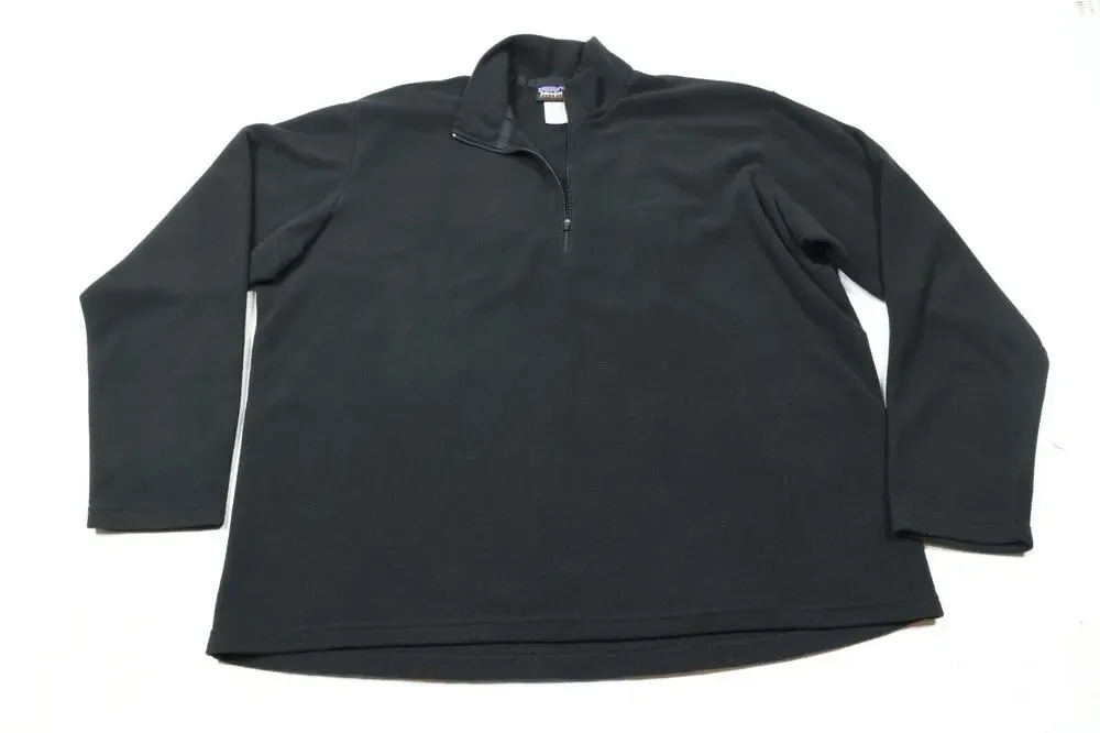 Patagonia Synchilla Micro-D Fleece Pullover Sweater Mens XL Black Long Sleeve